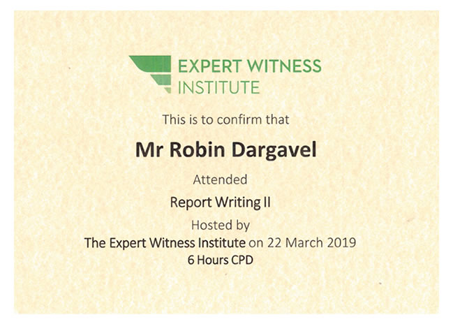Robin Dargavel - Report writing II (Advanced) certificate